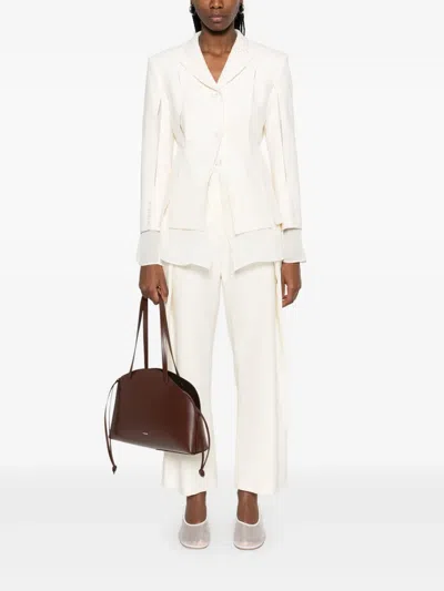 Rokh Cut-out Layered Blazer In Neutrals