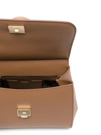 Dolce & Gabbana Sicily Tote Bag In Brown