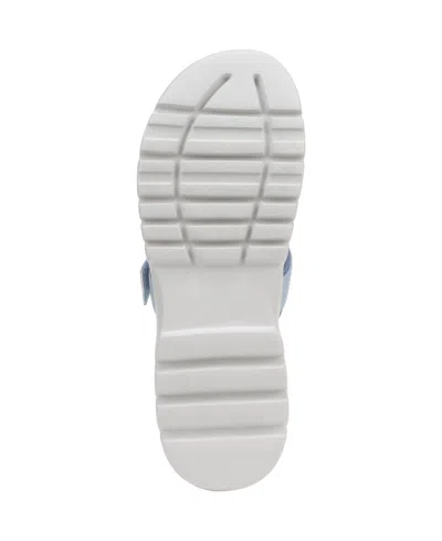 Ryka Rykä Brilliant Slide Sandal In Manor Blue Mesh Fabric