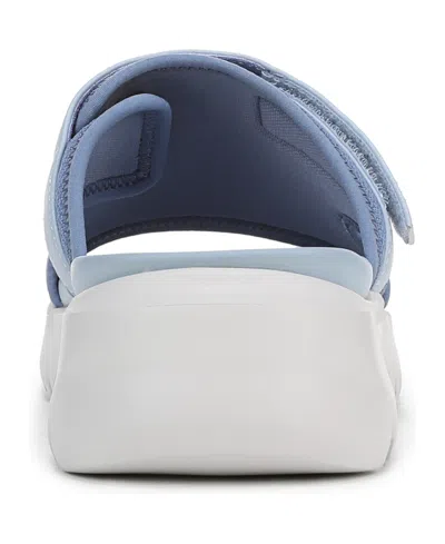 Ryka Rykä Brilliant Slide Sandal In Manor Blue Mesh Fabric