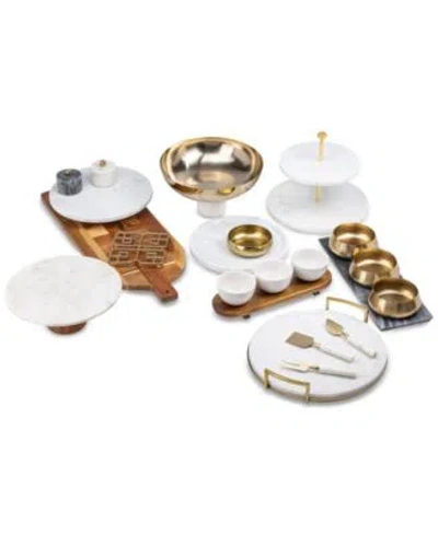 Thirstystone Uptown Marble Serveware Collection In White