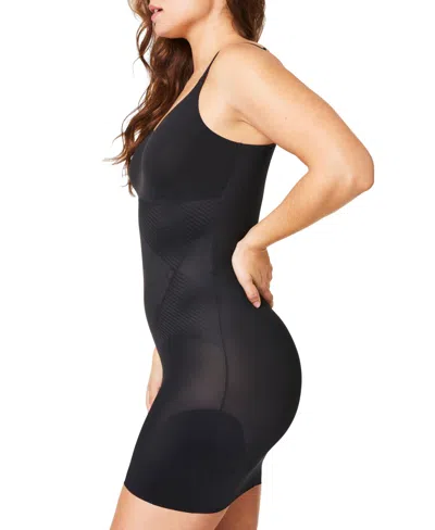 Spanx Womens Very Black Thinstincts 2.0 Stretch-woven Slip Dress Xl In Very Black