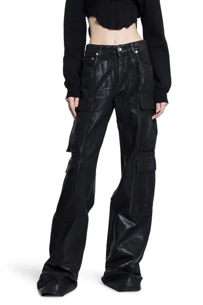 Rick Owens Drkshdw Hollywood Double Cargo Jeans In Black
