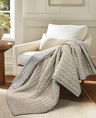 Levtex Aditya Reversible Quilted Throw, 50" X 60" In Taupe