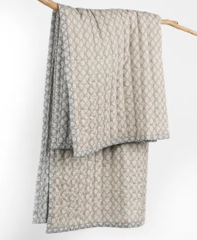 Levtex Aditya Reversible Quilted Throw, 50" X 60" In Taupe