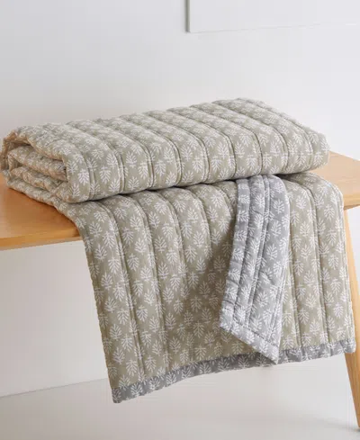 Levtex Aditya Reversible Quilted Throw, 50" X 60" In Taupe