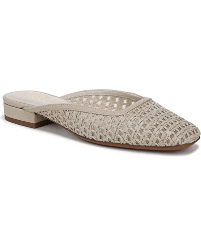 Franco Sarto Women's Dayla 2 Square Toe Block Heel Mules In Alabaster White Faux Leather