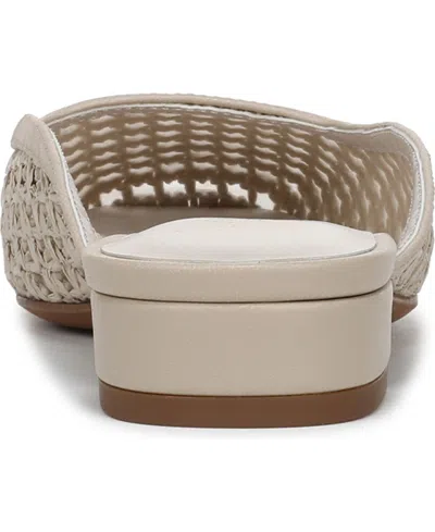 Franco Sarto Women's Dayla 2 Square Toe Block Heel Mules In Alabaster White Faux Leather