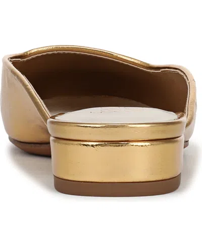 Franco Sarto Women's Dayla Square Toe Block Heel Mules In Gold