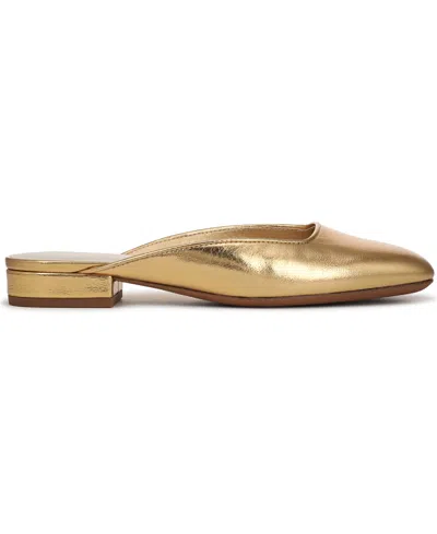 Franco Sarto Women's Dayla Square Toe Block Heel Mules In Gold
