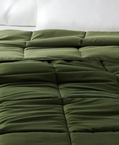 Arch Studio Microfiber Down Alternative Comforter, King, Exclusively At Macy's In Olive