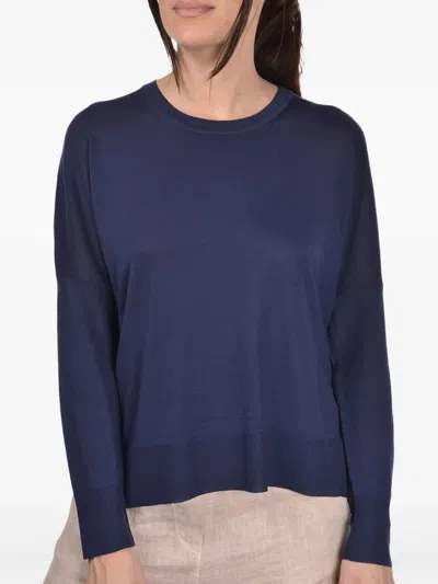 Gran Sasso Fine-knit Top In Blue