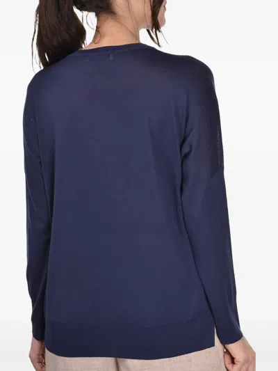 Gran Sasso Fine-knit Top In Blue
