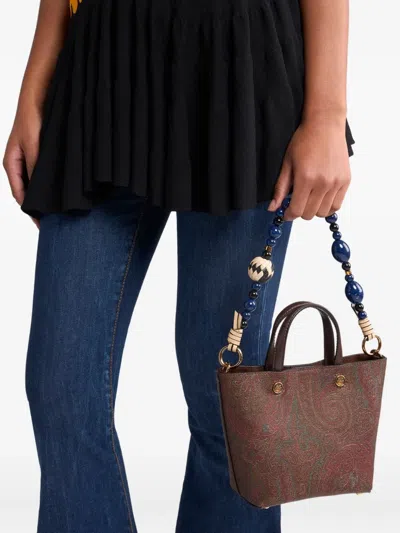 Etro Marble-embellished Handle In Blue