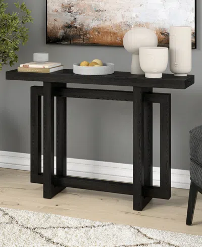 Hudson & Canal 44" Breslow Wide Rectangular Console Table In Black Grain