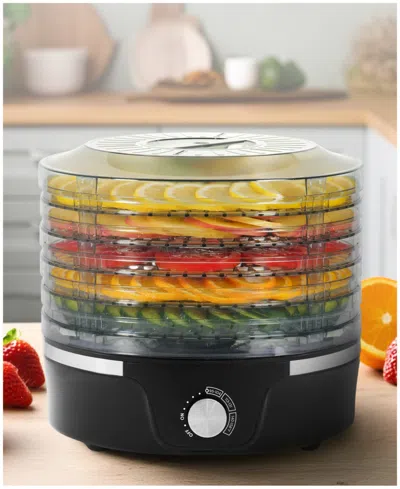 Elite Cuisine Food Dehydrator With Adjustable Temperature In Black,clear