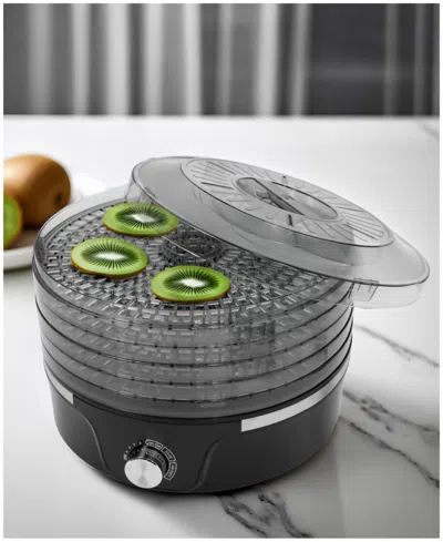 Elite Cuisine Food Dehydrator With Adjustable Temperature In Black,clear