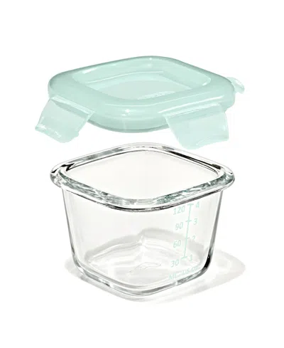 Oxo Tot Glass 4-pack Baby Blocks Food Storage Containers In Opal