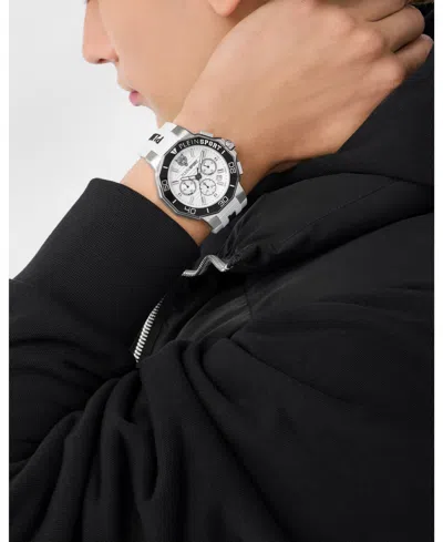 Plein Sport Titan Chronograph Watch In White