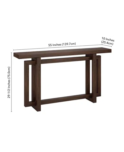 Hudson & Canal 55" Breslow Wide Rectangular Console Table In Alder Brown