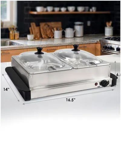 Elite Cuisine 5 Quart Stainless Steel Electric Buffet Server In Stainless Steel