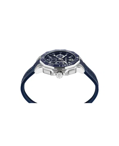 Plein Sport Men's Titan Chronograph Date Quartz Blue Silicone Strap Watch, 46mm In Blue