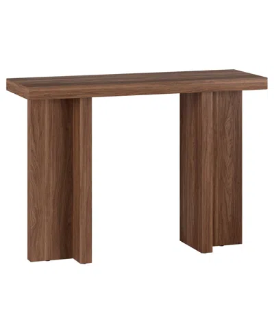 Hudson & Canal 42" Dimitra Wide Rectangular Console Table In Satin Walnut