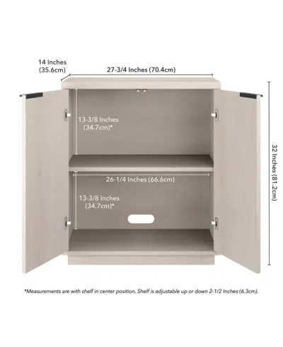 Hudson & Canal 28" Mansfield Wide Rectangular Accent Cabinet In Alder White