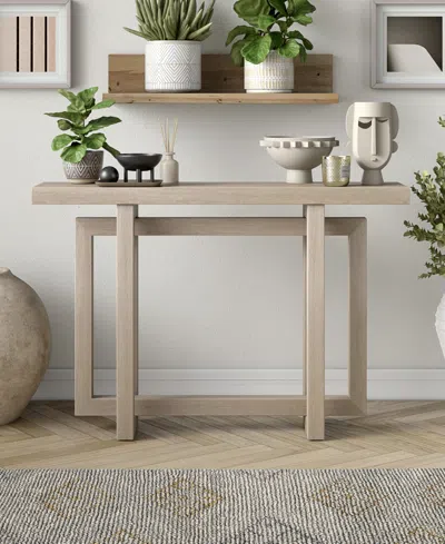 Hudson & Canal 44" Breslow Wide Rectangular Console Table In Alder White