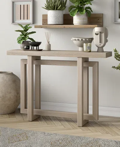 Hudson & Canal 44" Breslow Wide Rectangular Console Table In Alder White