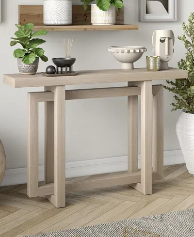 Hudson & Canal 44" Breslow Wide Rectangular Console Table In Alder White