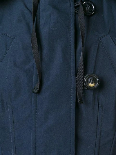 Shop Moncler 'aredhel' Parka Coat In Blue