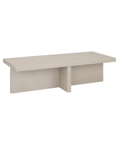 Hudson & Canal 54" Elna Wide Rectangular Coffee Table In Alder White
