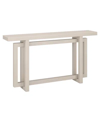 Hudson & Canal 55" Breslow Wide Rectangular Console Table In Alder White
