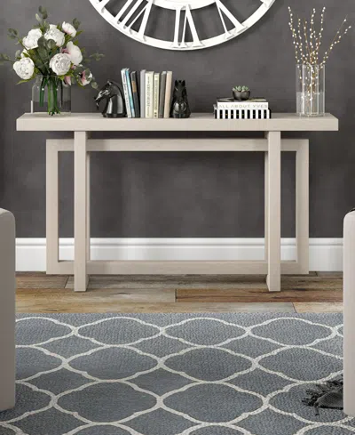 Hudson & Canal 55" Breslow Wide Rectangular Console Table In Alder White