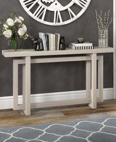 Hudson & Canal 55" Breslow Wide Rectangular Console Table In Alder White