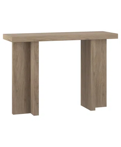 Hudson & Canal 42" Dimitra Wide Rectangular Console Table In Antiqued Gray Oak
