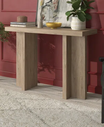 Hudson & Canal 42" Dimitra Wide Rectangular Console Table In Antiqued Gray Oak
