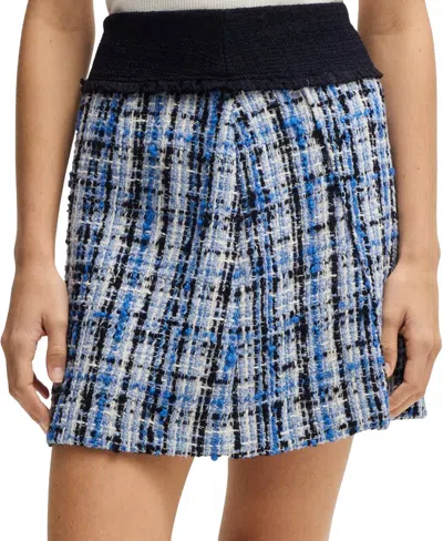 Hugo Boss Mini Skirt In Multicolored Tweed In Open Misc