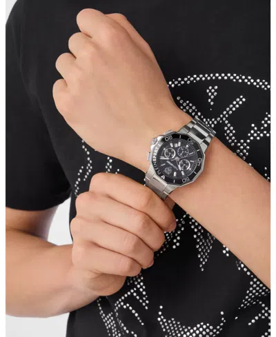 Plein Sport Men's Titan Chronograph Date Quartz Stainless Steel Bracelet Watch, 46mm In Silver