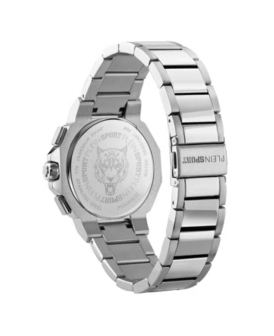 Plein Sport Men's Titan Chronograph Date Quartz Stainless Steel Bracelet Watch, 46mm In Silver