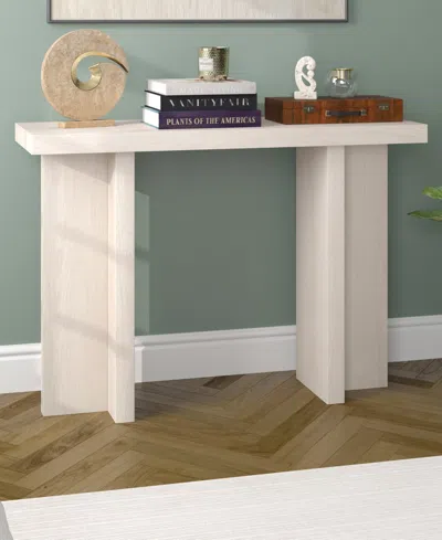 Hudson & Canal 42" Dimitra Wide Rectangular Console Table In Alder White
