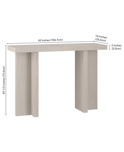 Hudson & Canal 42" Dimitra Wide Rectangular Console Table In Alder White