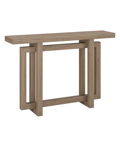 Hudson & Canal 44" Breslow Wide Rectangular Console Table In Antiqued Gray Oak