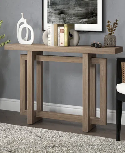 Hudson & Canal 44" Breslow Wide Rectangular Console Table In Antiqued Gray Oak