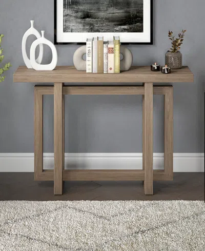 Hudson & Canal 44" Breslow Wide Rectangular Console Table In Antiqued Gray Oak