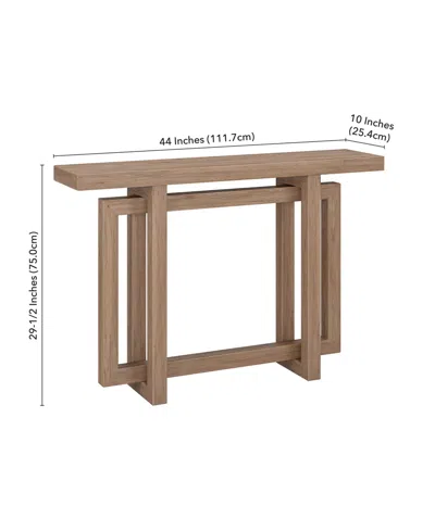 Hudson & Canal 44" Breslow Wide Rectangular Console Table In Antiqued Gray Oak