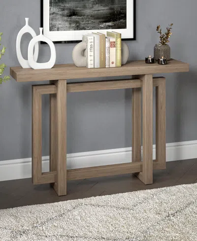 Hudson & Canal 44" Breslow Wide Rectangular Console Table In Antiqued Gray Oak