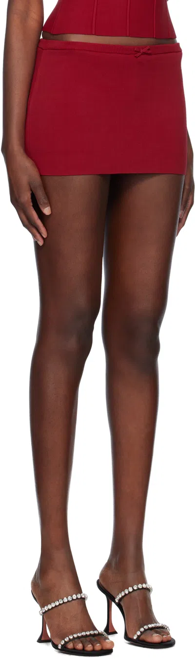 Mirror Palais Red 'the Knit' Mini Skort In Ruby