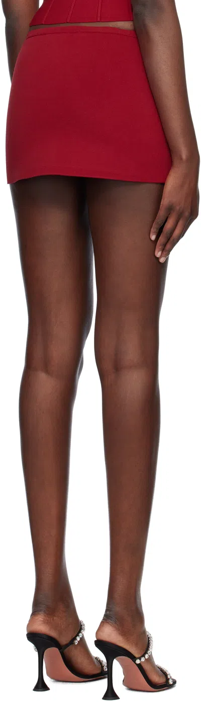 Mirror Palais Red 'the Knit' Mini Skort In Ruby